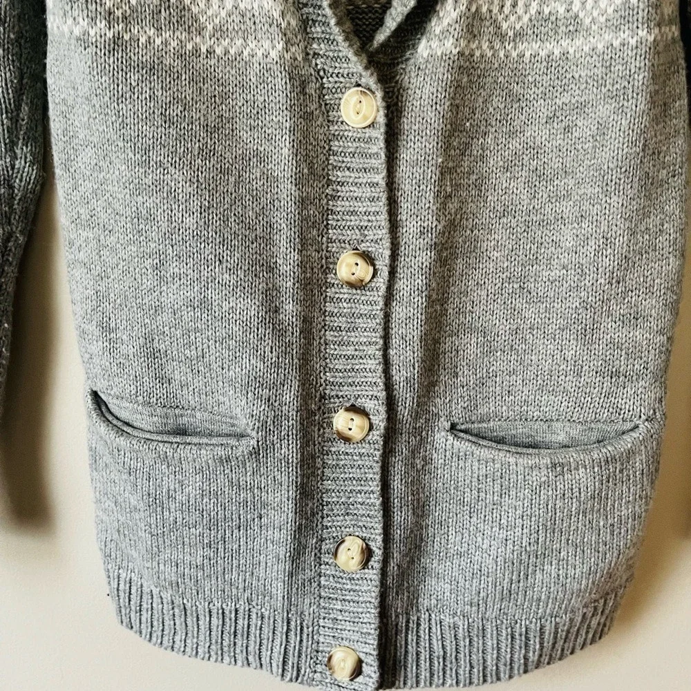 Women's The‎ North Face Wool Blend Front Button Sweater Jacquardigan Cardigan